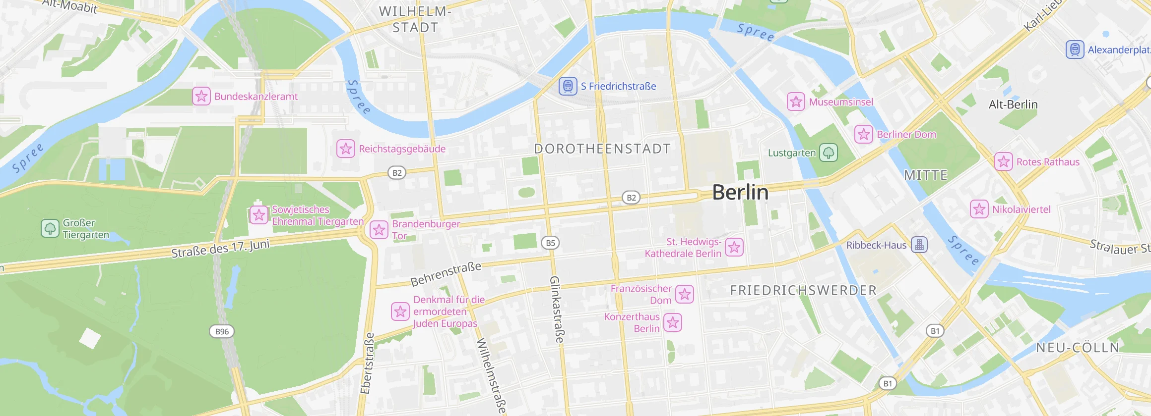 Kartenausschnitt mit Aktivitäten in der Nähe